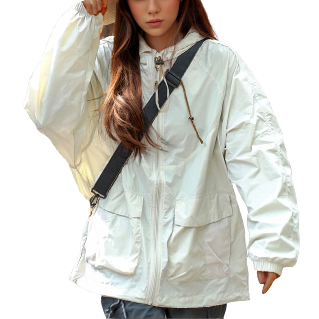 SANNIDHI® Rain Coat for Women and Men, Lightweight Waterproof Jacket Windproof Rain with Adjustabe Hooded jackets for Running Hiking Cycling Travel SANNIDHI® Rain Coat for Women and Men, Lightweight Waterproof Jacket Windproof Rain with Adjustabe Hooded jackets for Running Hiking Cycling Travel